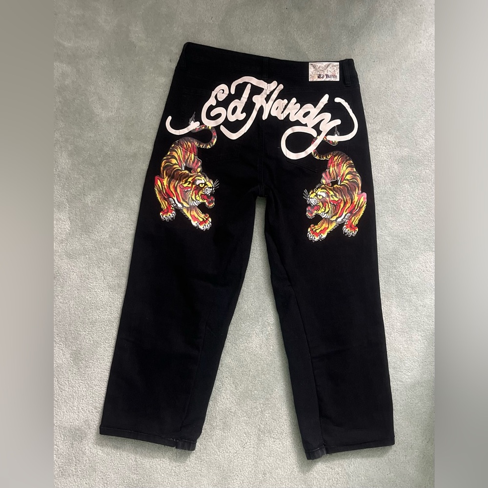 Custom Reworked Ed Hardy Jeans 34x32”
